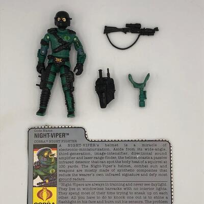 Vintage Hasbro GI Joe 1989 Night Viper Action Figure