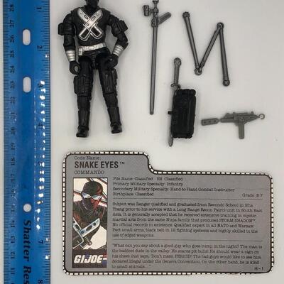 Vintage Hasbro GI Joe 1989 Snake Eyes Action Figure