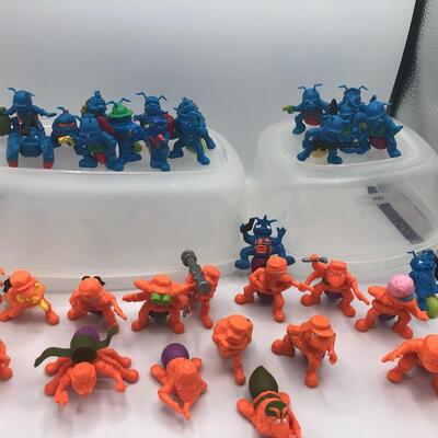 Vintage 1987 Hasbro Army Ants Set of Blue and Orange