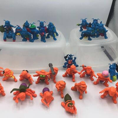 Vintage 1987 Hasbro Army Ants Set of Blue and Orange