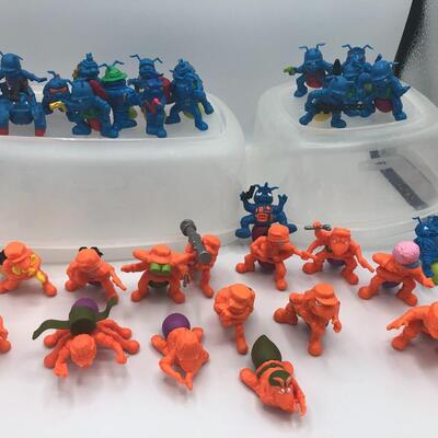 Vintage 1987 Hasbro Army Ants Set of Blue and Orange
