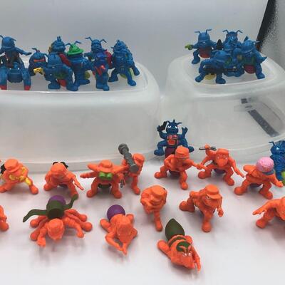 Vintage 1987 Hasbro Army Ants Set of Blue and Orange