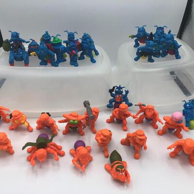 Vintage 1987 Hasbro Army Ants Set of Blue and Orange