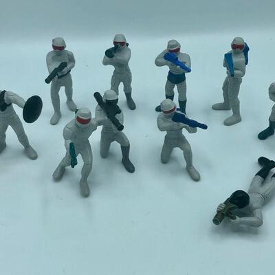 Vintage 1986 Mattel GUTS Laser Force Set of 10 Mini Figures