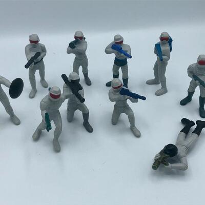 Vintage 1986 Mattel GUTS Laser Force Set of 10 Mini Figures