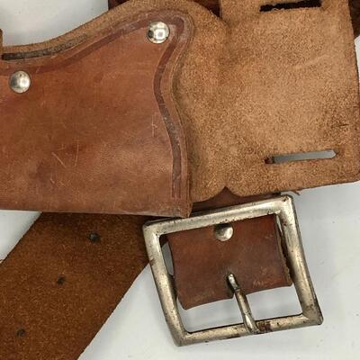 Vintage Fanner Leather Ammo Belt with a Leather Holster