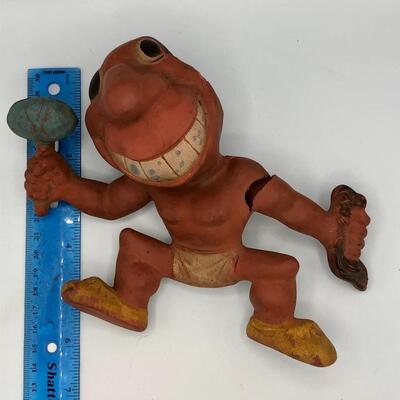Vintage Rempel Rubber Toys Cleveland Indians Chief Wahoo Squeak Toy