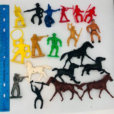 Vintage Collection of Cowboy and Indian Figures