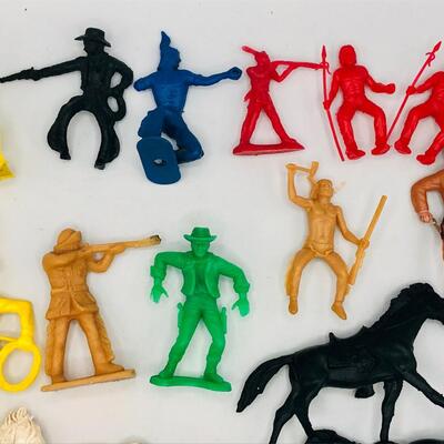 Vintage Collection of Cowboy and Indian Figures