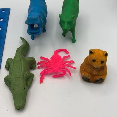 Vintage Jungle Animal Toys Lot