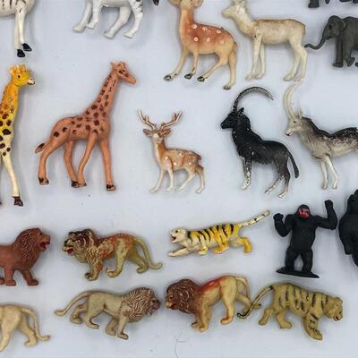 Vintage Jungle Animal Toys Lot