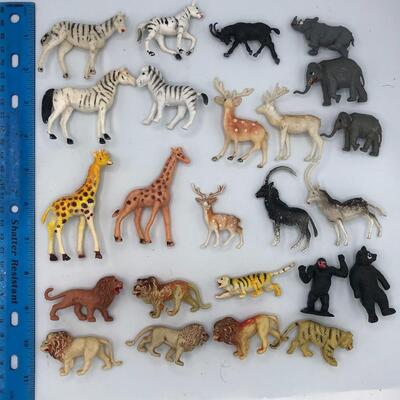 Vintage Jungle Animal Toys Lot