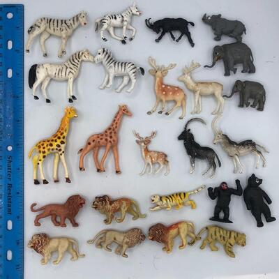 Vintage Jungle Animal Toys Lot