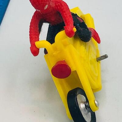Vintage 1970s Spider-Man on Motorcycle