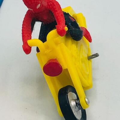 Vintage 1970s Spider-Man on Motorcycle