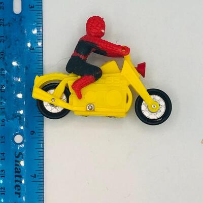 Vintage 1970s Spider-Man on Motorcycle
