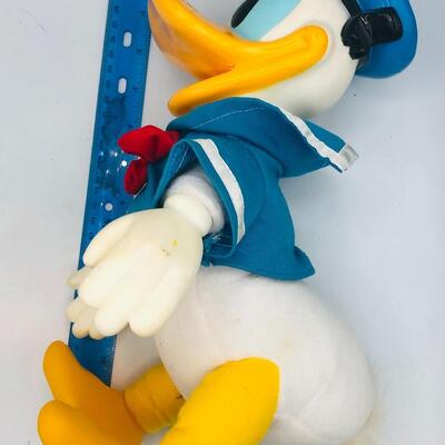 Vintage Donald Duck Stuffed Toy with Hard Vinyl Head