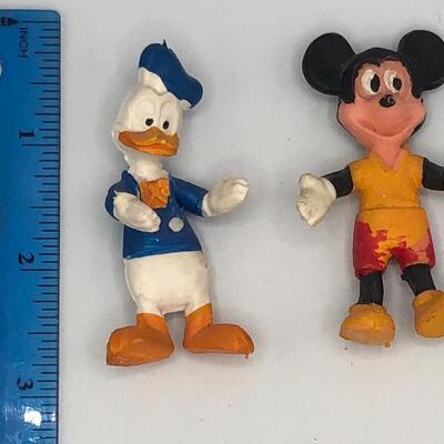 Vintage Mickey Mouse and Donald Duck Figures