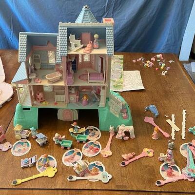 Vintage Magic Key Mansion Precious Places Fisher Price with Accessories, Keys, Family Figures, Chapel and Ice Rink