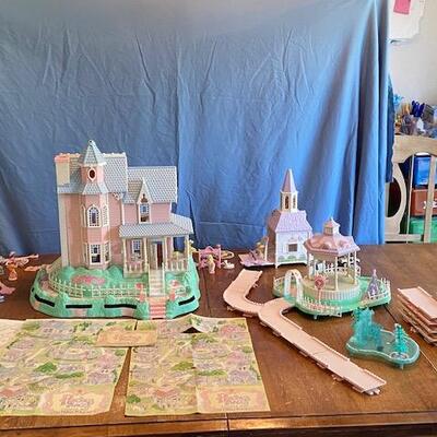 Vintage Magic Key Mansion Precious Places Fisher Price with Accessories, Keys, Family Figures, Chapel and Ice Rink