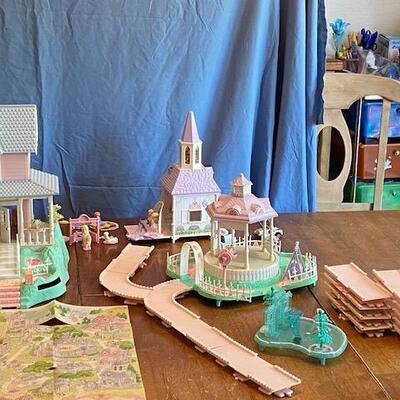 Vintage Magic Key Mansion Precious Places Fisher Price with Accessories, Keys, Family Figures, Chapel and Ice Rink