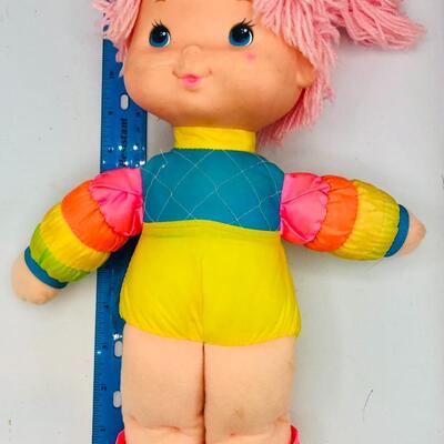 VINTAGE 1983 HALLMARK RAINBOW BRITE PINK HAIR PLUSH STUFFED GIRL DOLL TOY