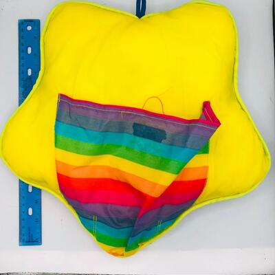 Vintage Rainbow Brite Pillow with Pocket