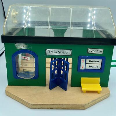 Vintage Wooden Train Station