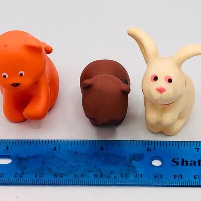 Vintage Soft Rubber Baby Animal Toys