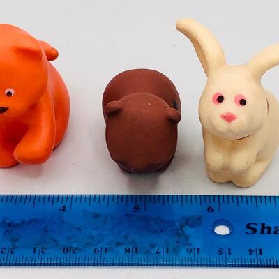 Vintage Soft Rubber Baby Animal Toys
