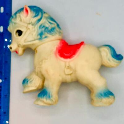 Vintage 1950s Antique The Sun Rubber Co Squeaky Toys Horse
