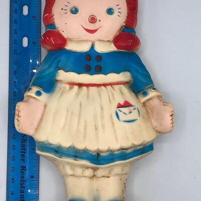 Vintage 1962 Raggedy Anne Squeaker Toy