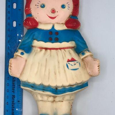 Vintage 1962 Raggedy Anne Squeaker Toy