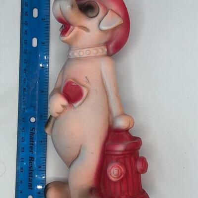 Vintage 1960s Fire Dog Squeaker Toy