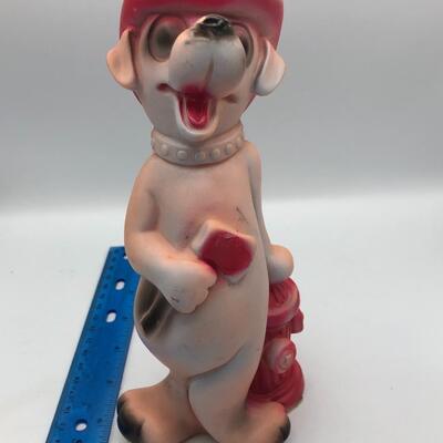 Vintage 1960s Fire Dog Squeaker Toy