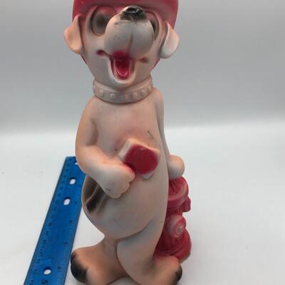 Vintage 1960s Fire Dog Squeaker Toy
