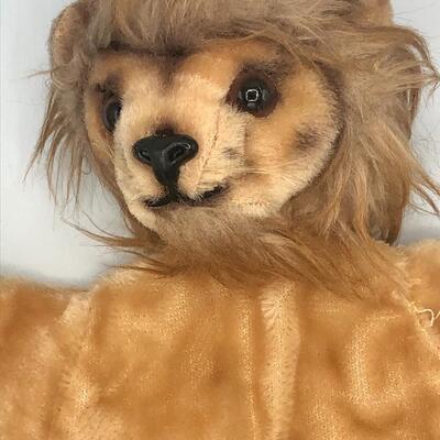Vintage Mohair Lion Hand Puppet Plush Toy Steiff EUC Rare!