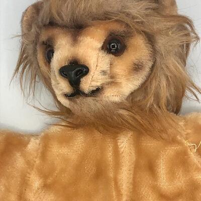Vintage Mohair Lion Hand Puppet Plush Toy Steiff EUC Rare!