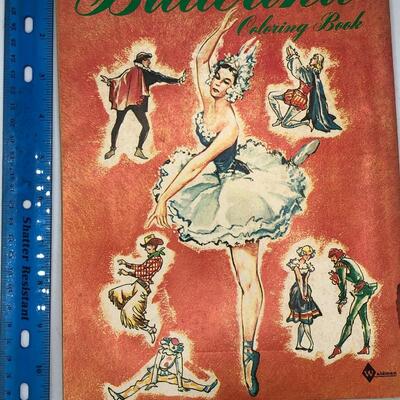 Vintage 1966 Ballerina Coloring Book