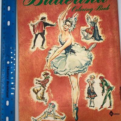 Vintage 1966 Ballerina Coloring Book