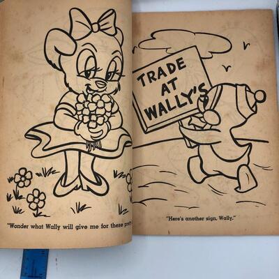 Vintage 1960's Walter Lantz Wally Walrus Image Transfer Coloring Book! Unusual and Rare!