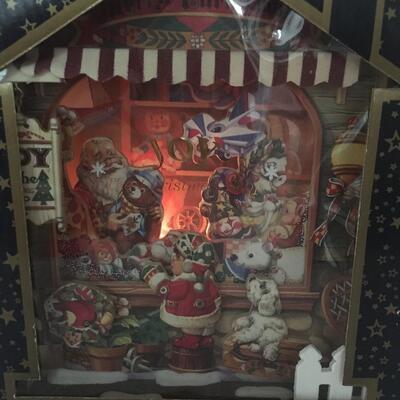 Vintage Animated Christmas Toy Shop Music Box House The Christmas shop