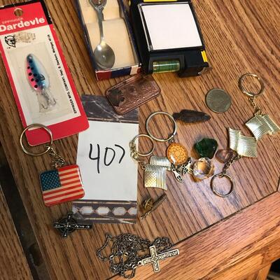Lot of key chains & misc