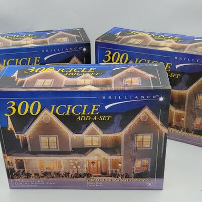 3 boxes  Icicle Outdoor Lights - Bundle 1