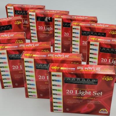 10 boxes multi colored lights