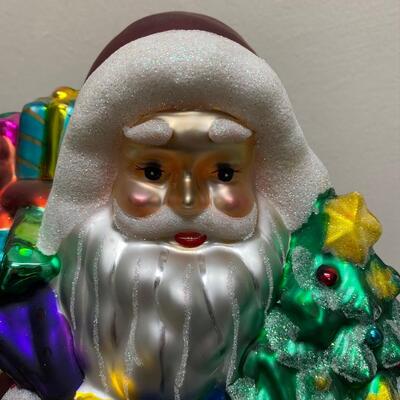 Large Mercury Glass Santa Claus Christmas Holiday Figurine Ornament