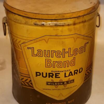 Laurel - Leaf Lard Tin