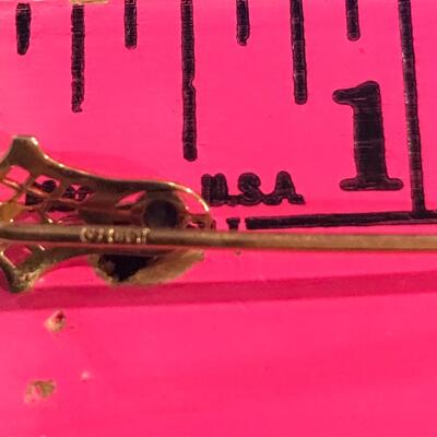 14 K Gold Victorian stick pin - sapphire