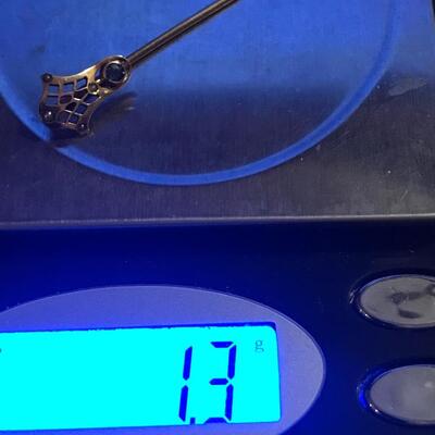 14 K Gold Victorian stick pin - sapphire