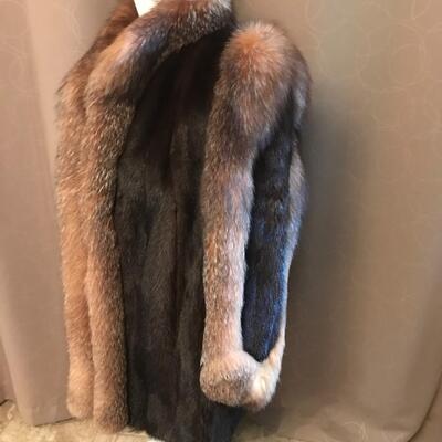 Mink Coat with Fox Fur Trim  ~ has  papers